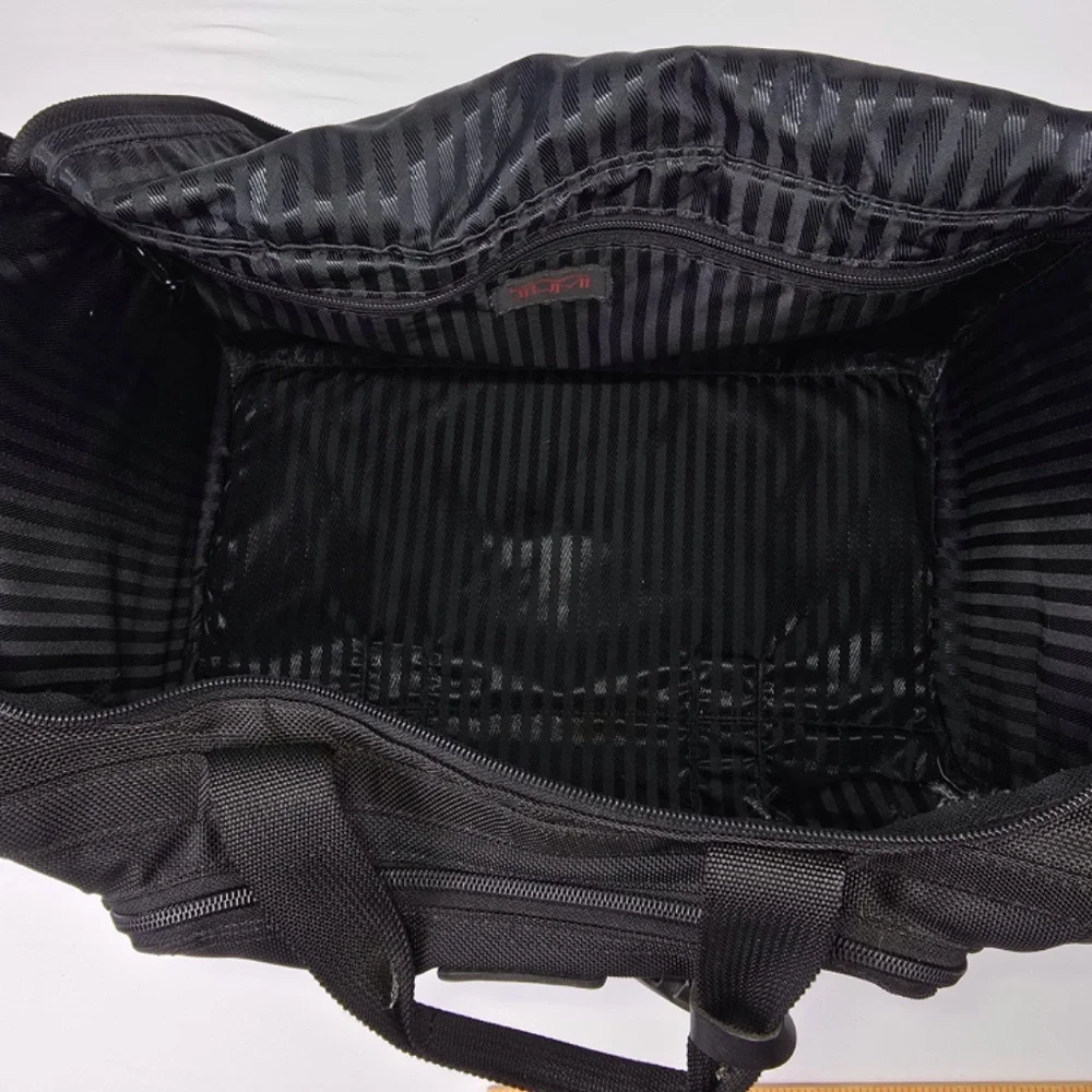 TUMI Alpha Weekend Bag Carry-On Duffle Black Ballistic Nylon 18"x 7"x 11" 221D3 - Picture 6 of 14